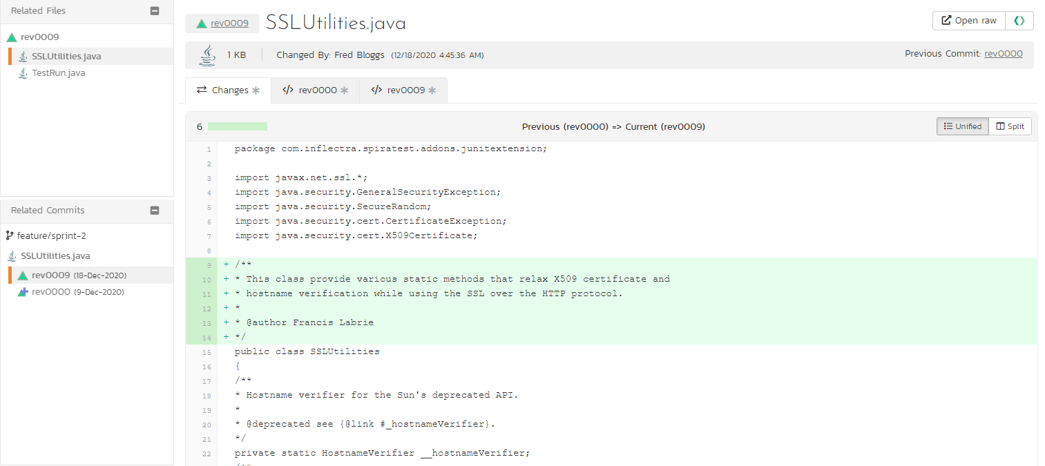 commit file details page